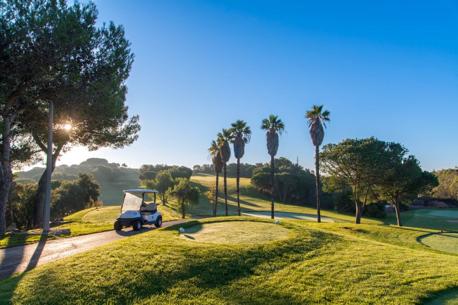 Buggy on cart path at Castro Marim golf course