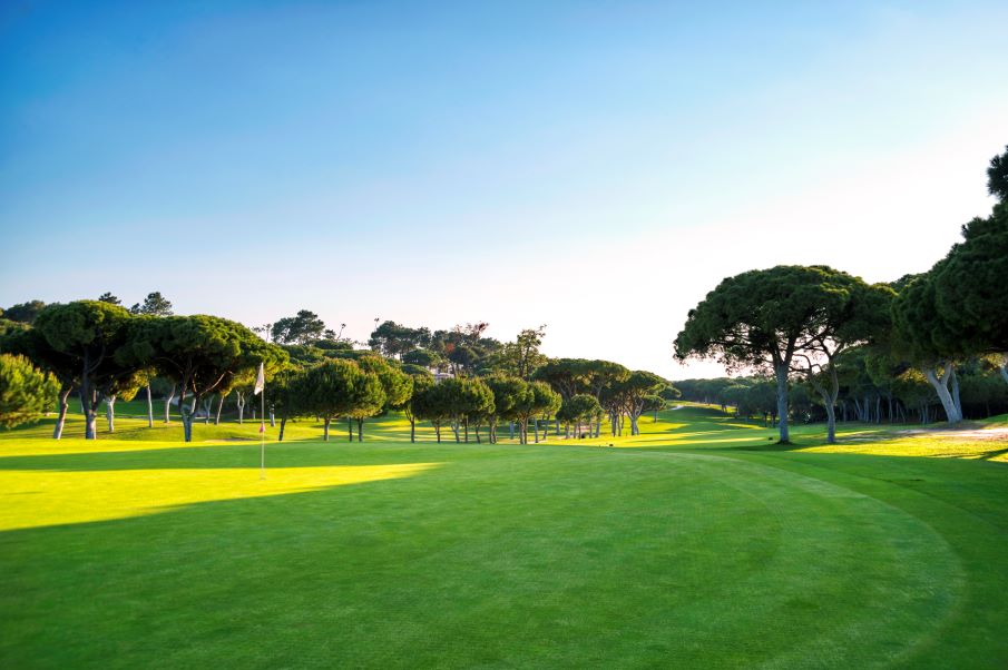 Green grass on fairway at Dom Pedro Golf Old Course