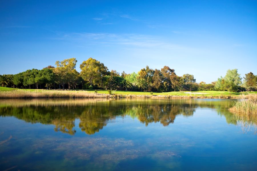 Big lake at Dom Pedro Golf's Laguna course in Portugal