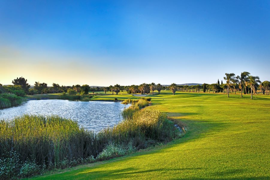 Lake to left of Dom Pedro Laguna Golf Course in Vilamoura