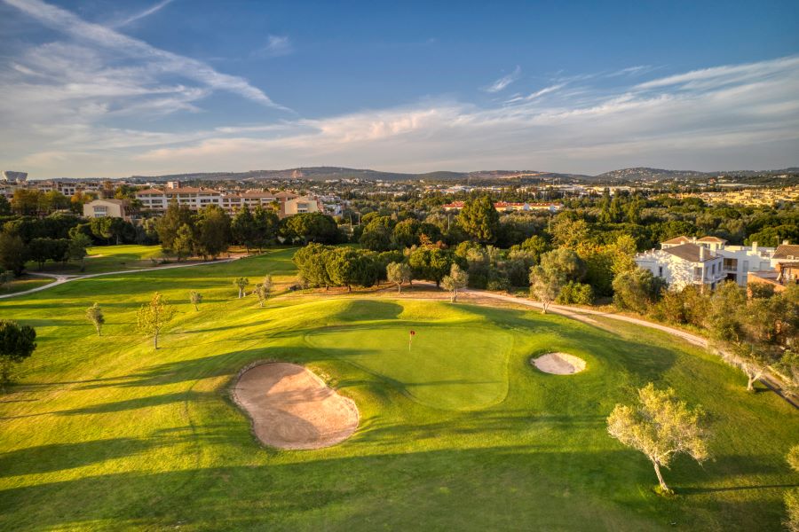 Arial shot of Dom Pedro Millennium Golf Course in Vilamoura