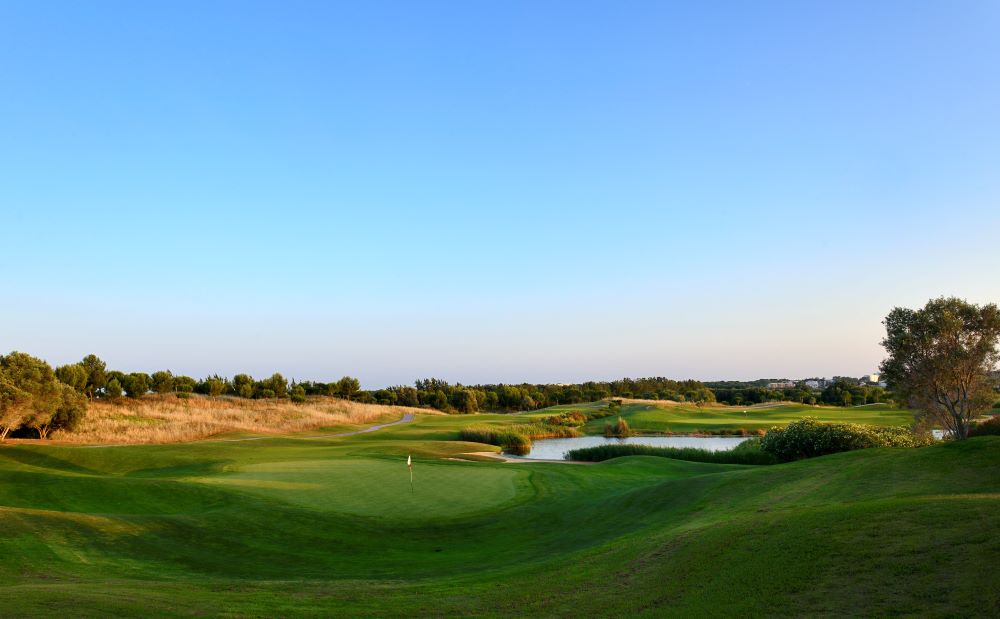 Putting green at Dom Pedro Golf Course in Vilamoura in the Algarve