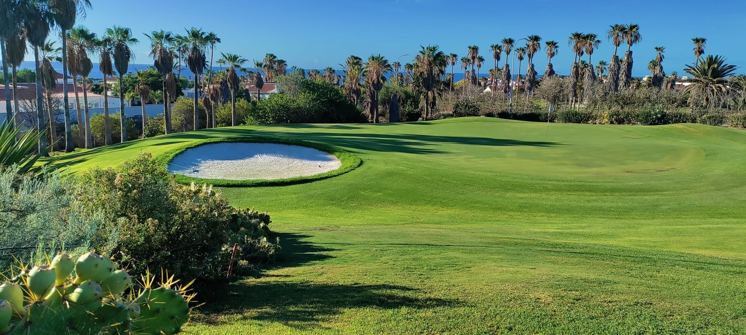 White sand bunker at Golf Del Sur in Tenerife