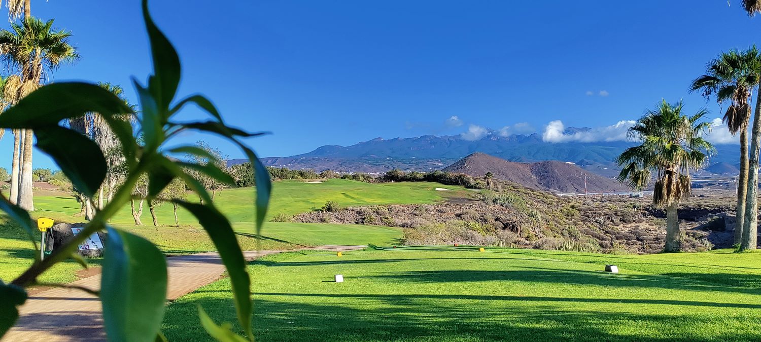 Blue Sky and mountains in the background at Golf Del Sur
