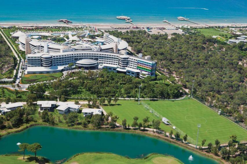 Cornelia Diamond Resort in Belek from the air
