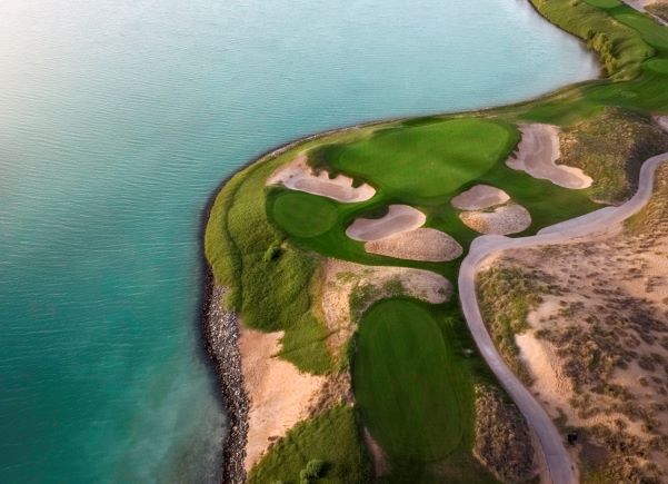 Ariel shot of Yas Links Golf Club