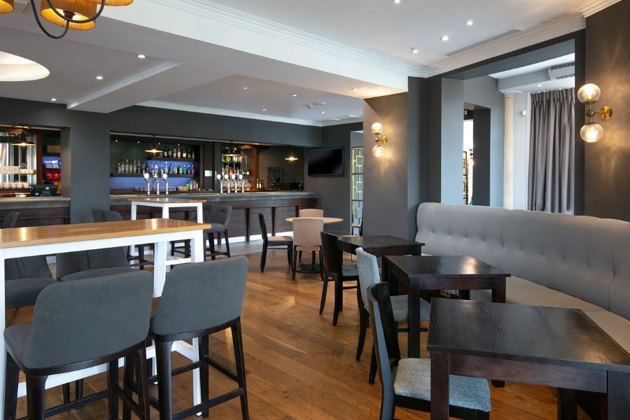 Bar stools in the bar area at Belton Woods Hotel, Spa And Golf Resort