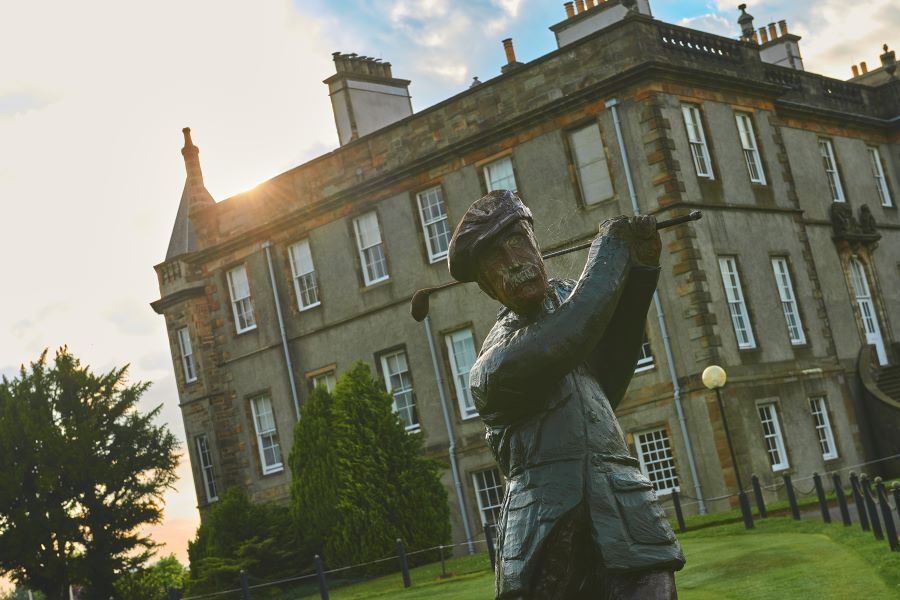Statue outside Dalmahoy Hotel And Country Club