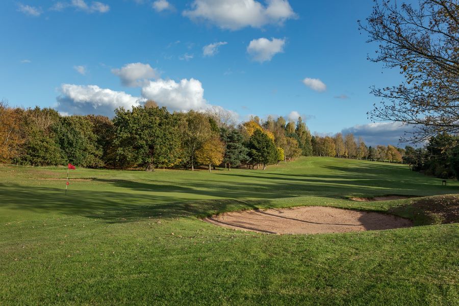 Bunker to the right of the fairway at The Telford Hotel, Spa And Golf Resort