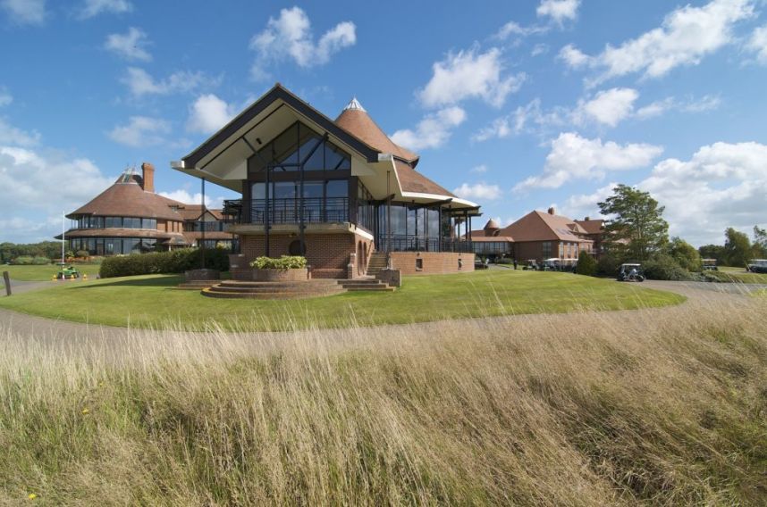 External view of East Sussex National overlooking the golf course