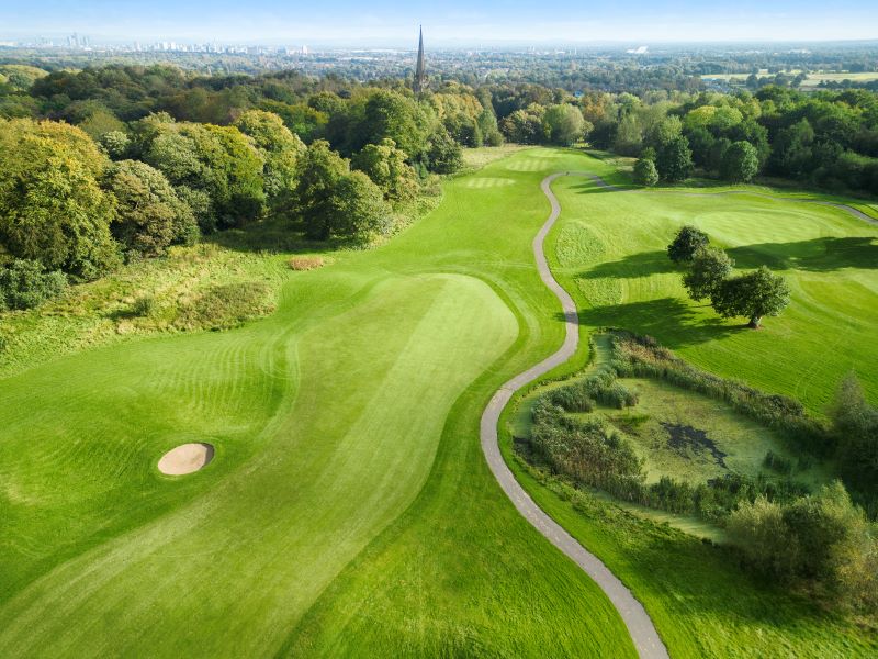 Fairway with buggy path to the right at Delta Hotels by Marriott Worsley Park Country Club