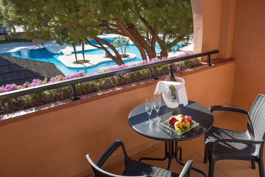 View of the swimming pool from the room's balcony at La Costa Golf and Beach Resort