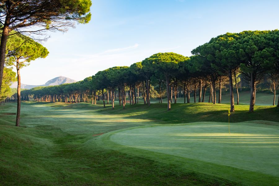 Putting green and fairway at Emporda Golf Course in Girona