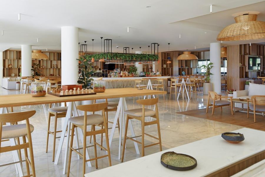 Indoor bar and lobby at Paradisus by Melia Gran Canaria