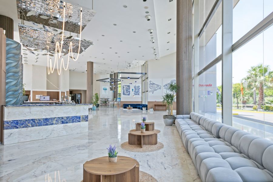 Lobby area and reception at Sol Costa Daurada by Melia in Spain