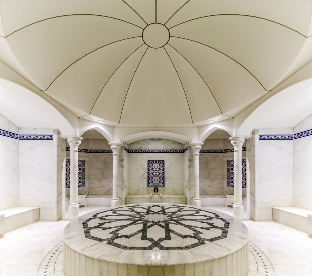 Steam room in spa at Kempinski Hotel The Dome