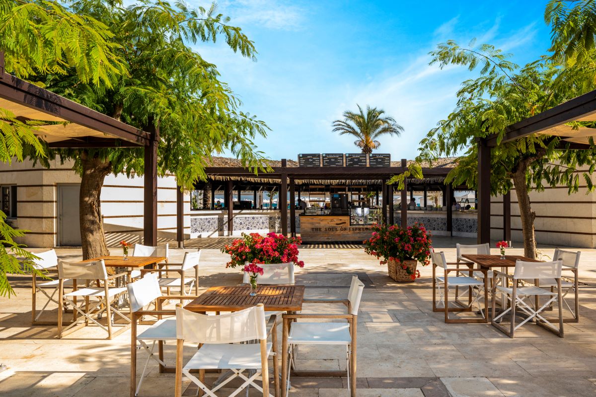Outside bar area at Kempinski Hotel The Dome