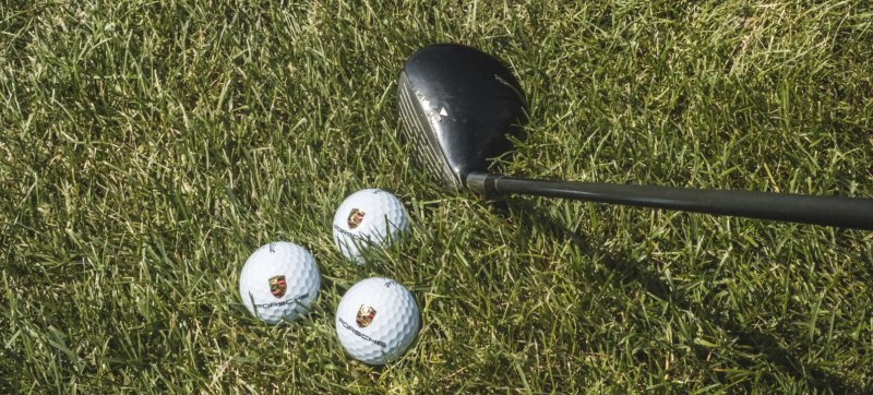 Balls on the golf green