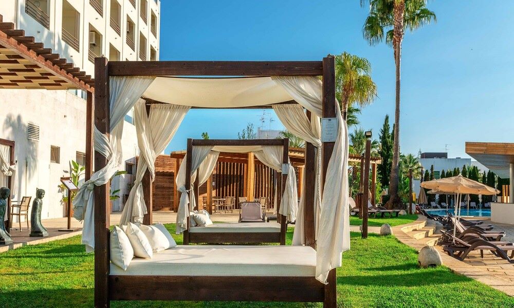 Private sunbed at AP Maria Nova Lounge Hotel