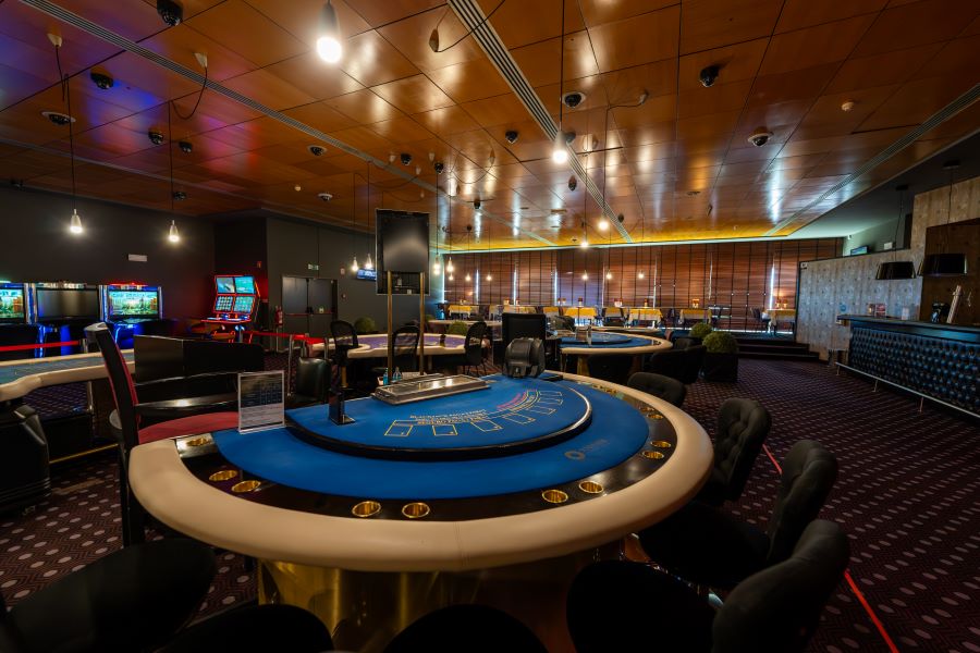 Poker table at Hotel Algarve Casino in Portugal