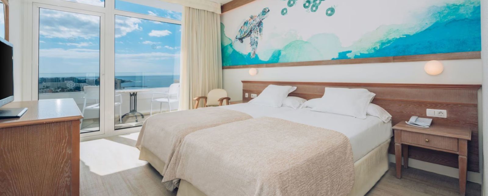 Twin beds in the room at Iberostar Waves Las Dalias